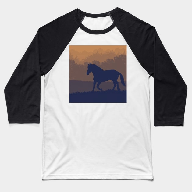 Dark horse Baseball T-Shirt by Shyflyer